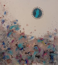 Zohaib Rind, 21 x 23 Inch, Acrylic on Paper, Abstract Painting, AC-ZR-330 Zohaib Rind, 21 x 23 Inch, Acrylic on Paper, Abstract Painting, AC-ZR-330